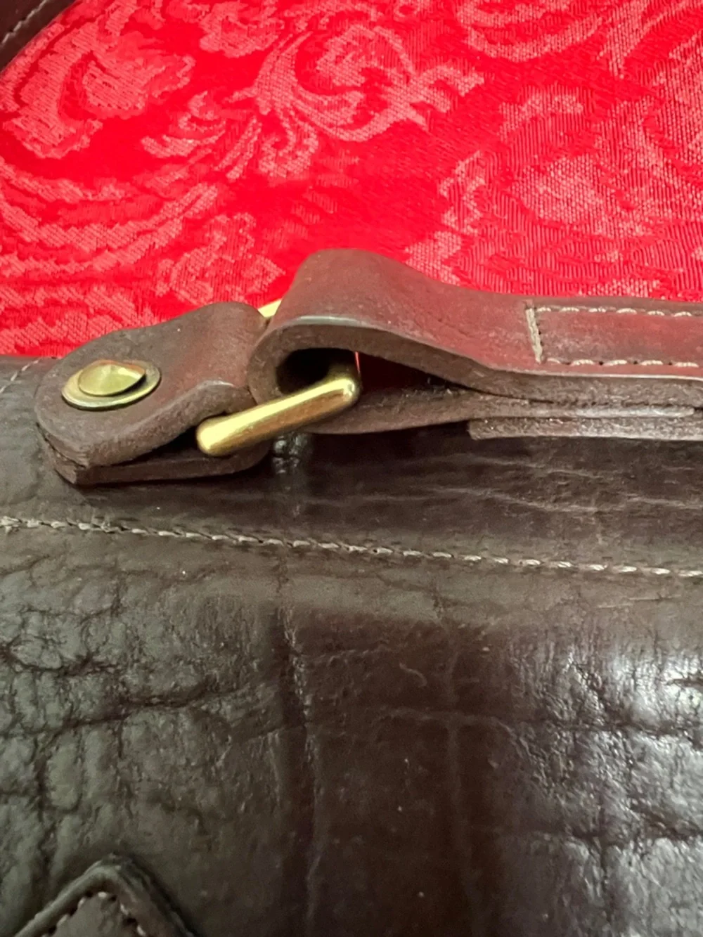 Buffalo Billfold Company 1920s Attache Briefcase American Bison Leather USA Made